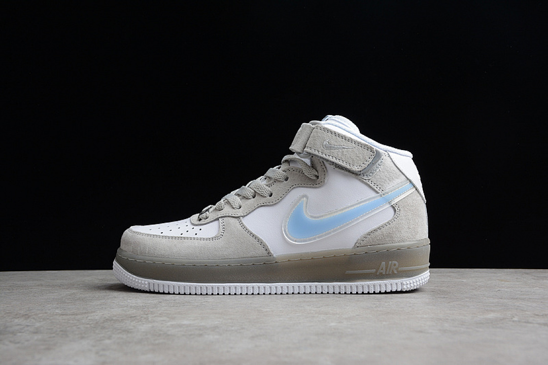 Nike [BC9925-102]-[AIR FORCE 1 MID WOLF GREY/WHITE/BLUE]-[WOMAN:36-39]-[MAN:40-45], photo 1