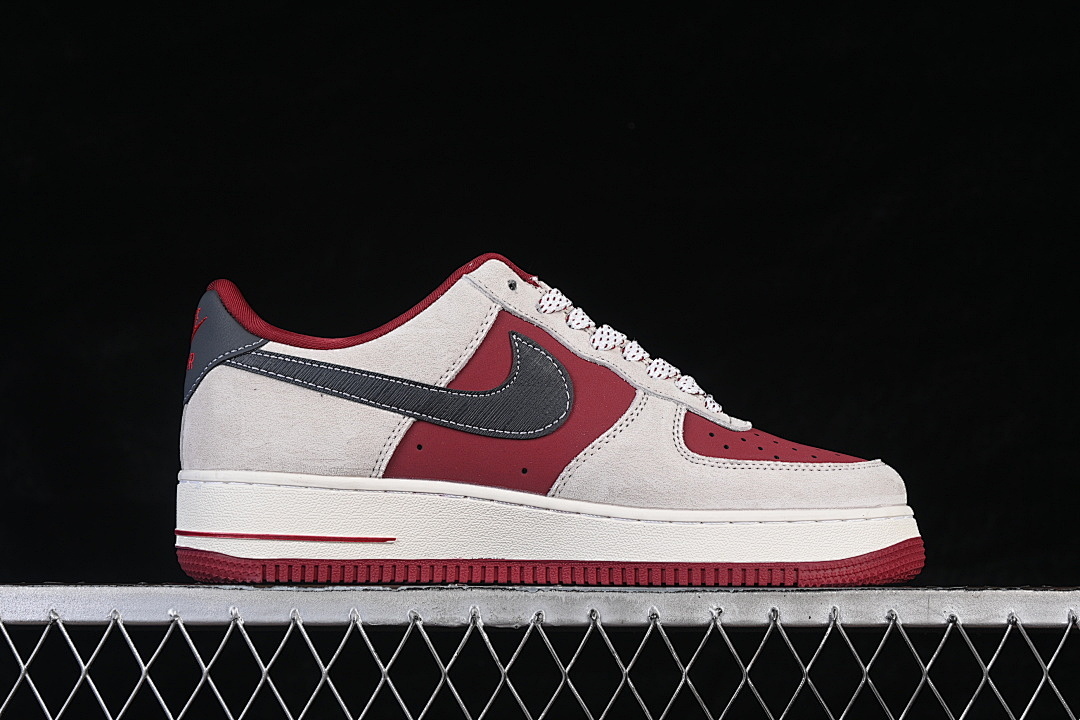 Nike [SY1388-014]-[AIR FORCE 1 07 LOW WHITE/WINE RED/GREY]-[WOMAN:36-39]-[MAN:40-45] - Image 16