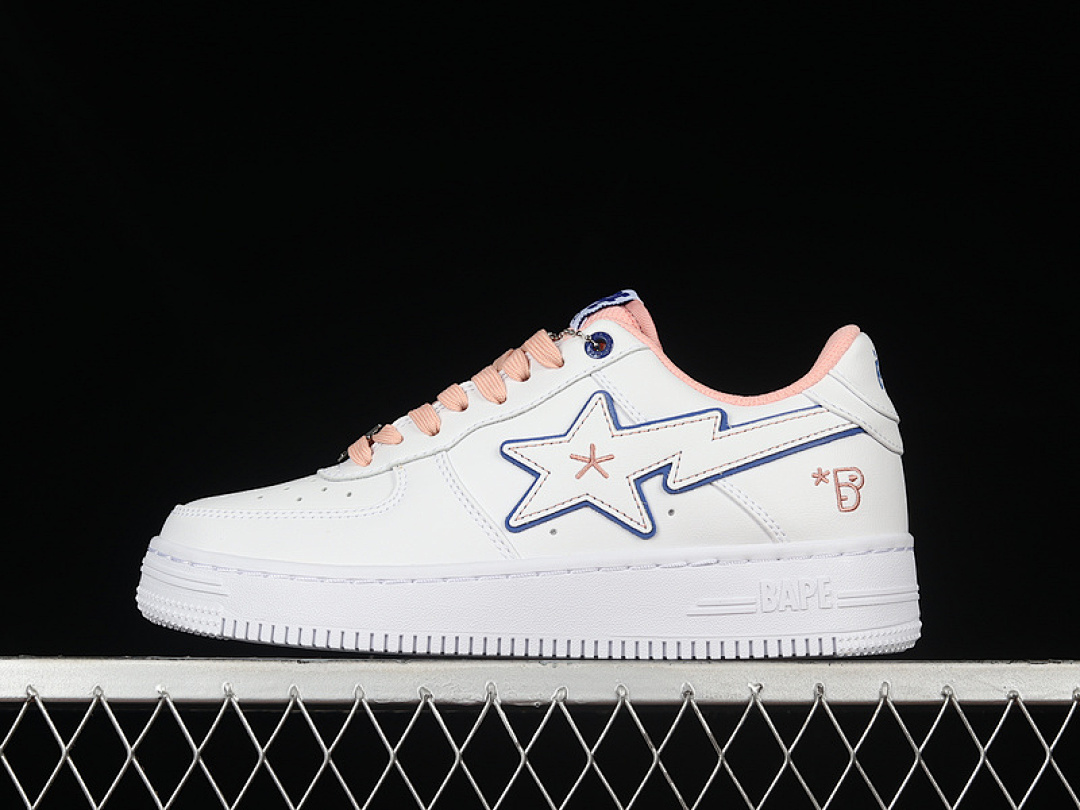 Bape [1H21SN0061C]-[HUMAN MADE BAPE STA SK8 TO NIGO WHITE/BLUE/PINK]-[WOMAN:36-39]-[MAN:40-46], photo 1