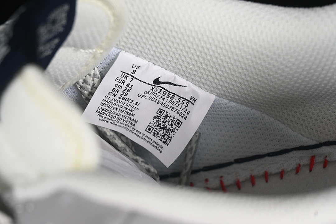 Nike [XS1958-555]-[AIR FORCE 1 07 LOW WHITE/GREY/BLUE/RED]-[WOMAN:36-39]-[MAN:40-45] - Image 6