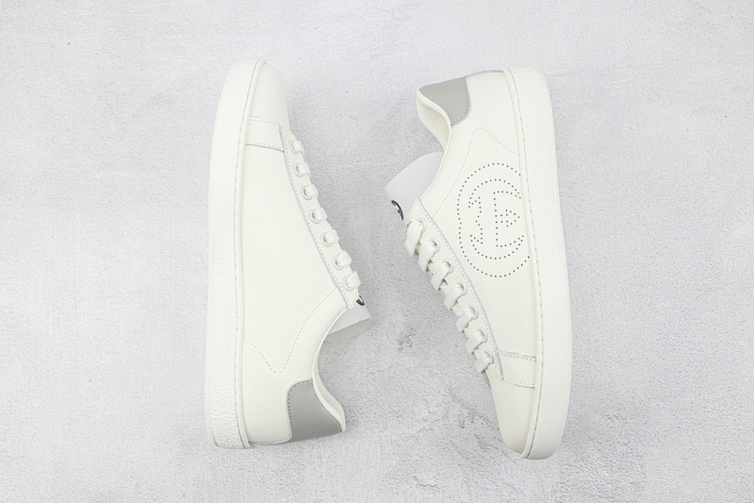 Gucci [GU*CCI ACE EMBROIDERED LOW-TOP SNEAKERS WHITE/WHITE/LIGHT GREY]-[WOMAN:35-39]-[MAN:40-44] - Image 2