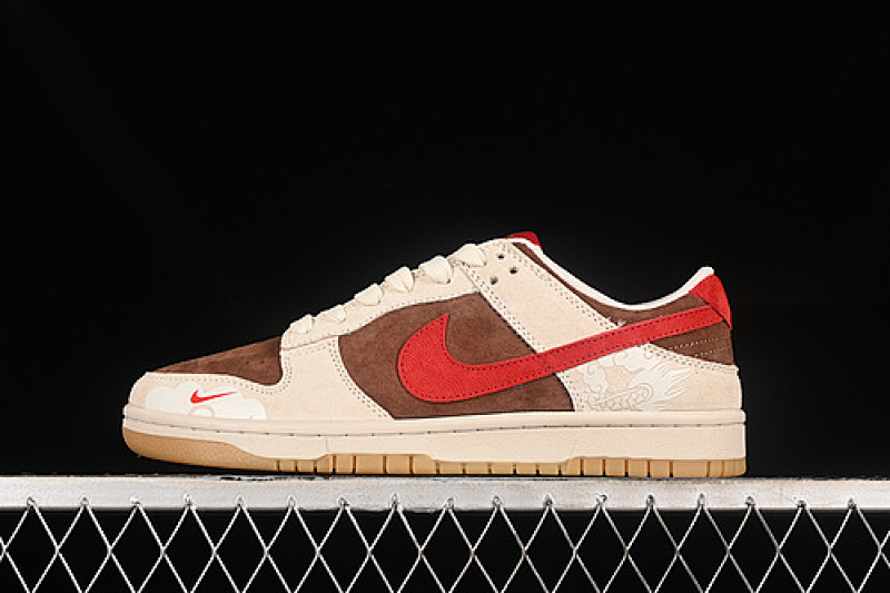 Nike SB DUNK LOW WHITE/RED/BROWN · JH8037-923, photo 1