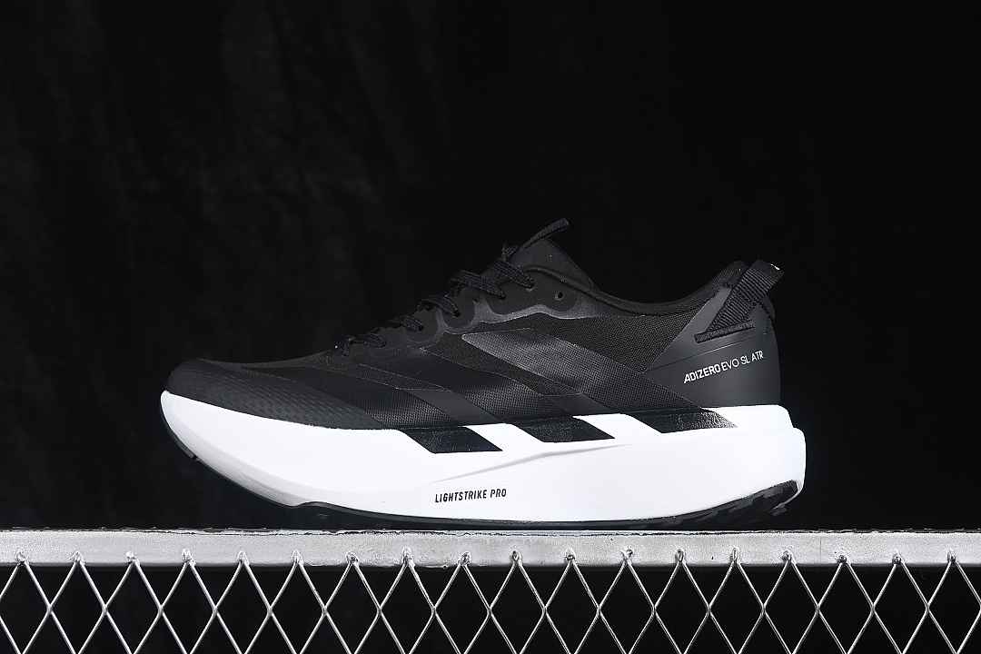 Adidas [KK0318]-[ADIZERO EVO SL COMPRESSION RUNNING SHOES BLACK/WHITE]-[WOMAN:36-39]-[MAN:40-45] - Image 2