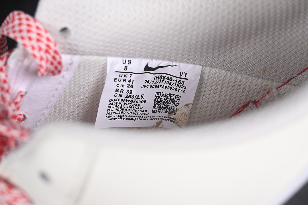 Nike [IH0640-163]-[AIR FORCE 1 07 LOW CASUAL SNEAKERS RED/WHITE/BLACK]-[WOMAN:36-39]-[MAN:40-45] - Image 5