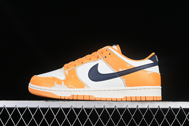 Nike DUNK LOW SB WEAR AND TEAR LASER ORANGE/MIDNIGHT NAVY/WHITE · FN3418-100, photo 1