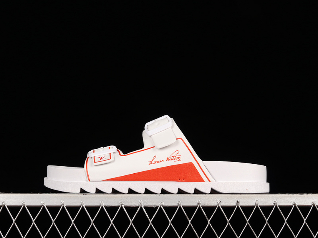 Louis Vuitton [L*V TREND CLASSIC SLIPPERS WHITE/WHITE/RED]-[WOMAN:35-39]-[MAN:40-45] - Image 12