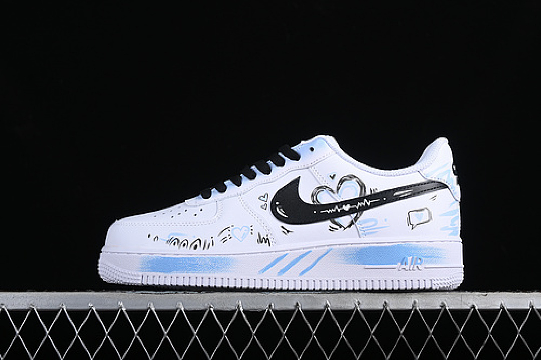 Nike [CW2288-111]-[AIR FORCE 1 07 LOW WHITE/BLACK/BLUE]-[WOMAN:36-39]-[MAN:40-45], photo 1