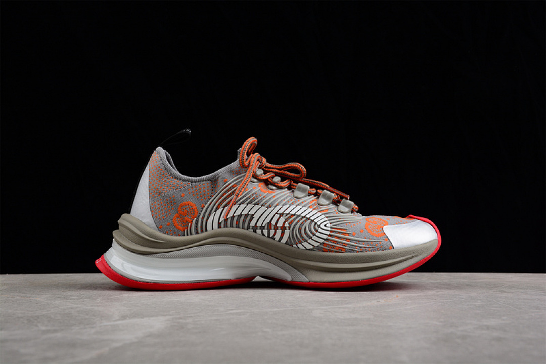 Gucci [680903UF3101270]-[GU*CCI KNIT SNEAKERS GREY/GREY/ORANGE]-[WOMAN:36-39]-[MAN:40-46] - Image 11