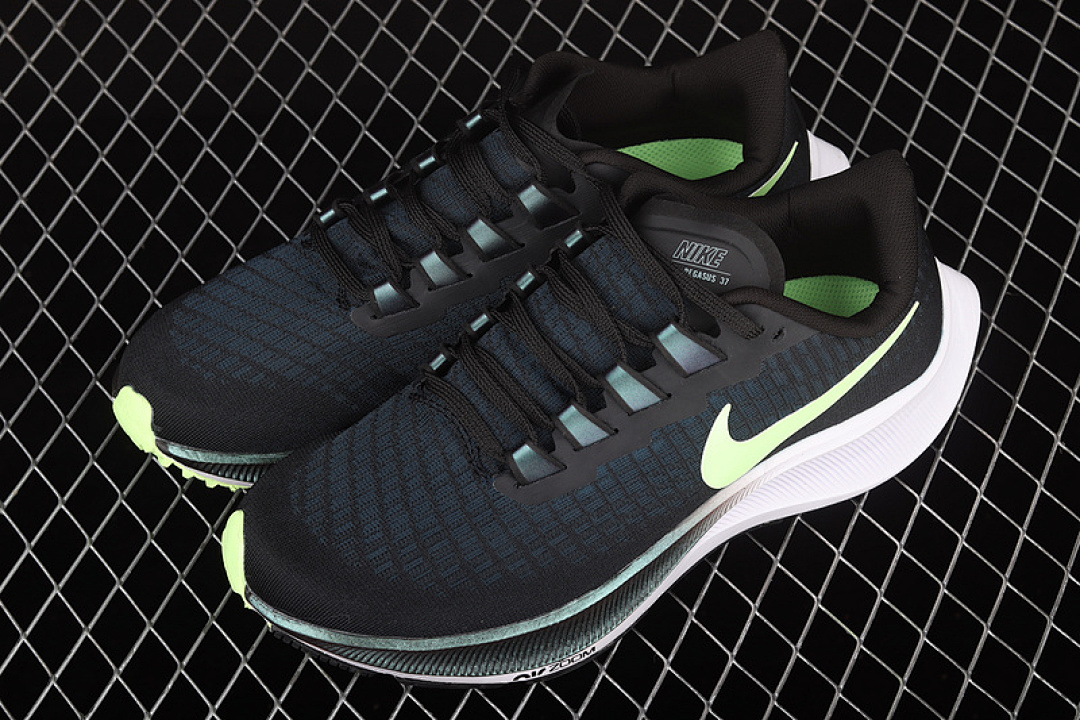 Nike [BQ9646-001]-[AIR ZOOM PEGASUS 37 BLACK/VALERIAN BLUE/SPRUCE AURA/GHOST GREEN]-[UNISEX:36-45] - Image 11