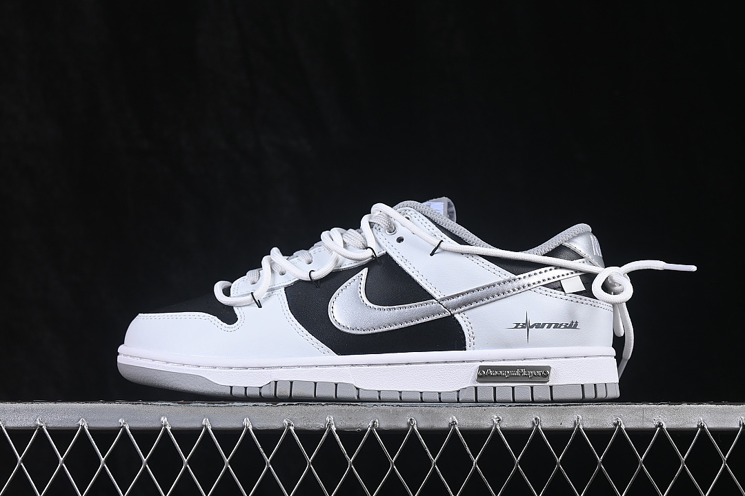 Unbranded [HF5441-105]-[DUNK LOW LACE UP CASUAL SNEAKERS WHITE/LIGHT GRAY]-[WOMAN:36-39]-[MAN:40-44], photo 1