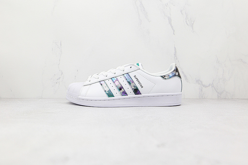 Purple Adidas SUPERSTAR ABALONE SHOES FOOTWEAR WHITE/ACTIVE PURPLE-ACTIVE TEAL · GZ5217, photo 1