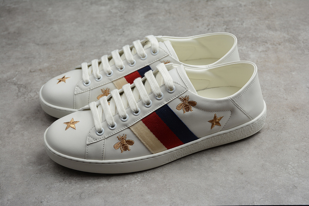 Gucci [GU*CCI ACE EMBROIDERED LOW-TOP SNEAKER WHITE/BLUE/GOLD]-[WOMAN:35-39]-[MAN:40-44] - Image 10