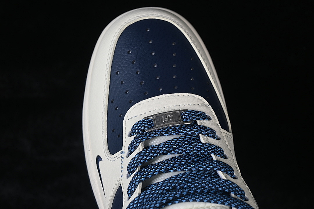 Nike [JP8028-067]-[AIR FORCE 1'07 LOW BEIGE/NAVY BLUE]-[WOMAN:36-39]-[MAN:40-45] - Image 10