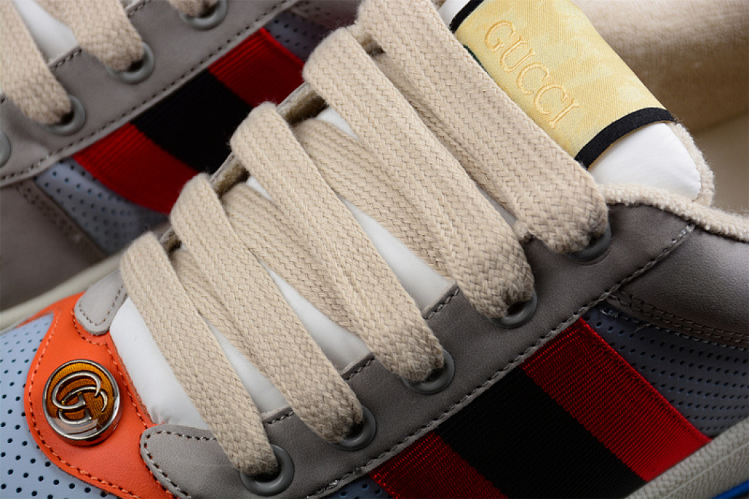 Gucci [GU*CCI ACE EMBROIDERED LOW-TOP GREY/MULTI-COLOR]-[MAN:40-45] - Image 8