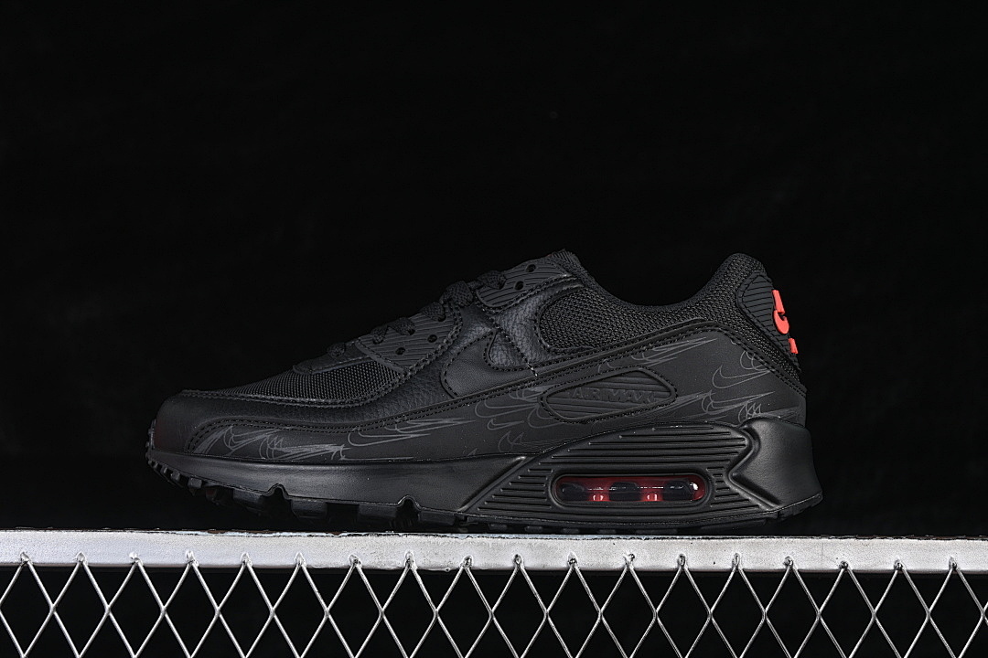 Unbranded [DZ4504-003]-[AIR MAX 90 BLACK REFLECTIVE BLACK/BLACK/LIGHT CRIMSON]-[MAN:40-46], photo 1