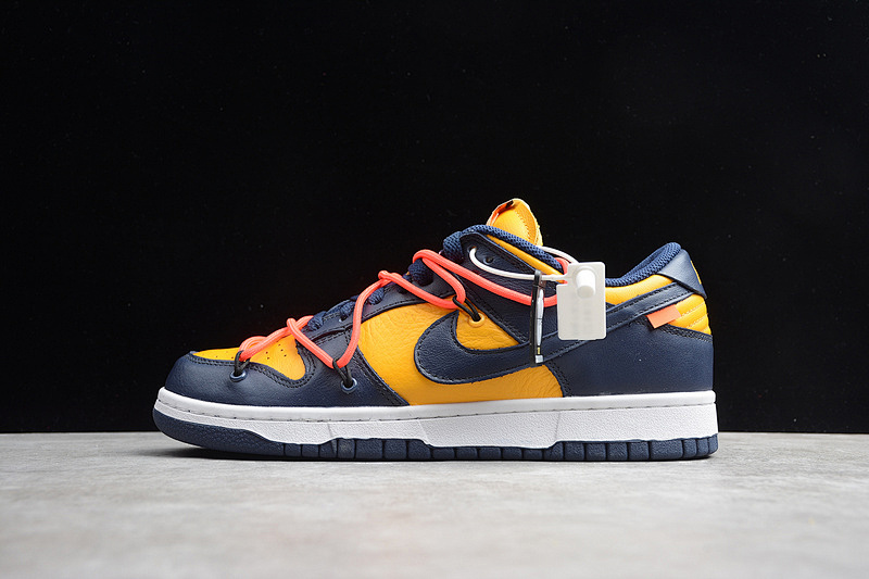 Off-White Nike OFF-WHITE X DUNK LOW UNIVERSITY GOLD/MIDNIGHT NAVY · CT0856-700, photo 1
