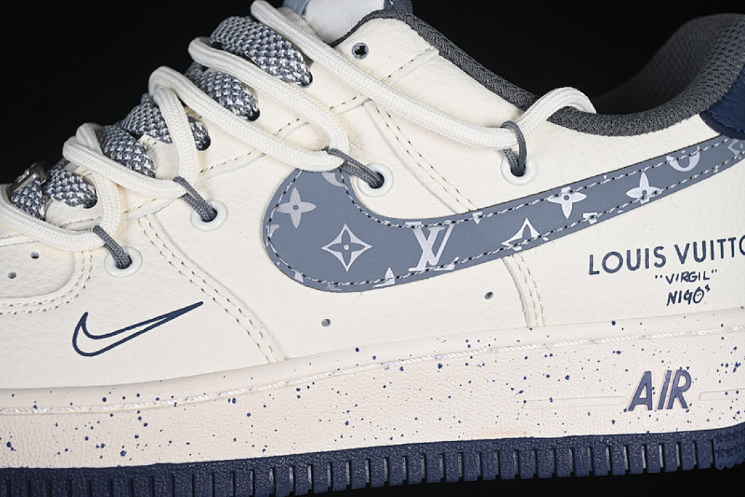Nike [DM6868-066]-[AIR FORCE 1 07 LOW LV WHITE/GREY/BLUE]-[WOMAN:36-39]-[MAN:40-45] - Image 8