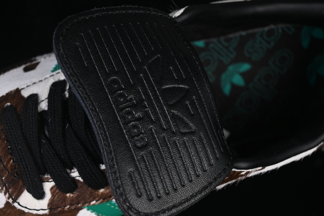 Adidas [JS3930]-[SAMBA LT COW PRINT BLACK/WHITE/COLLEGIATE GREEN]-[WOMAN:35.5-39]-[MAN:40-45] - Image 9