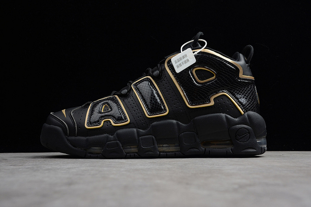 Nike Nike AIR MORE UPTEMPO 96 FRANCE BLACK/METALLIC GOLD RETAIL PRICE U · AV3810-001, photo 1