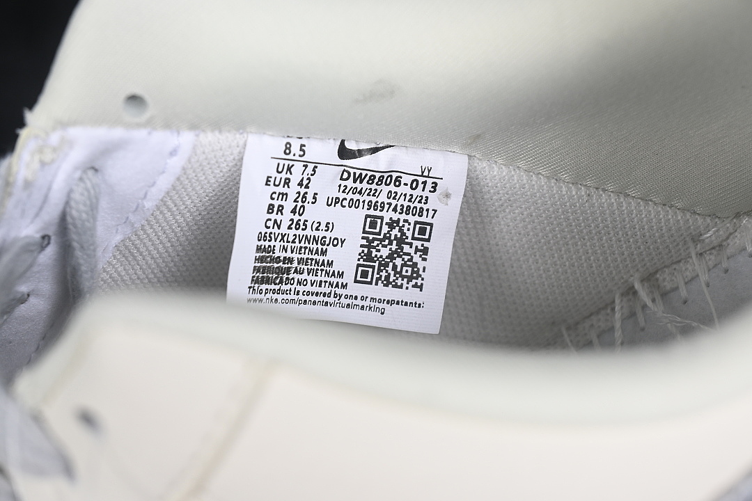 Nike [DW8806-013]-[AIR FORCE 1 07 LOW CASUAL SNEAKERS WHITE/GREY/WHITE]-[WOMAN:36-39]-[MAN:40-45] - Image 6