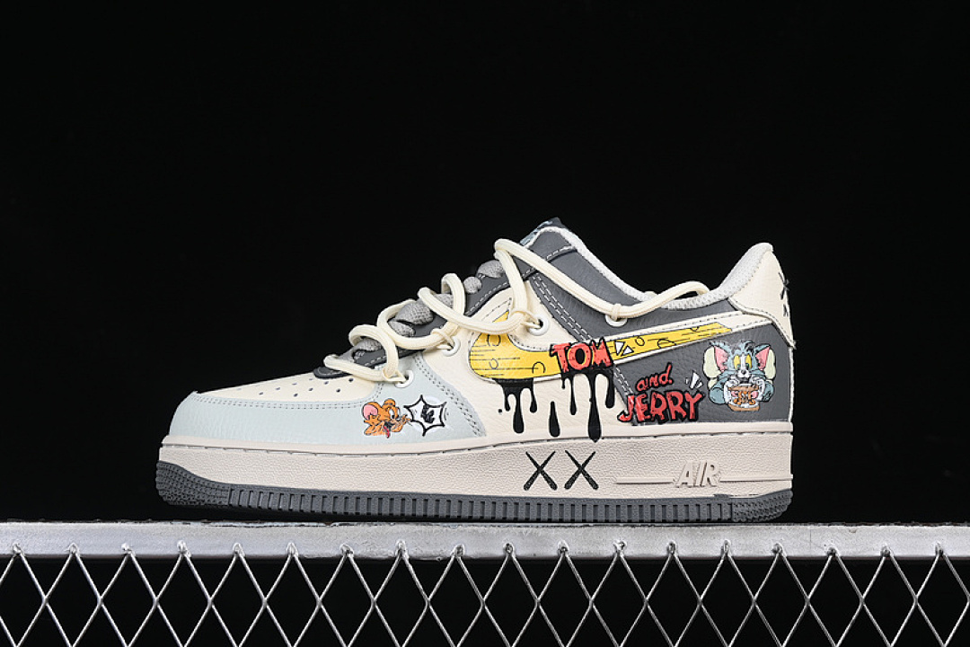 Nike [KS6896-555]-[AIR FORCE 1 07 LOW TOM AND JERRY GREY/BLUE/YELLOW/BEIGE]-[UNIUSEX:36-45], photo 1
