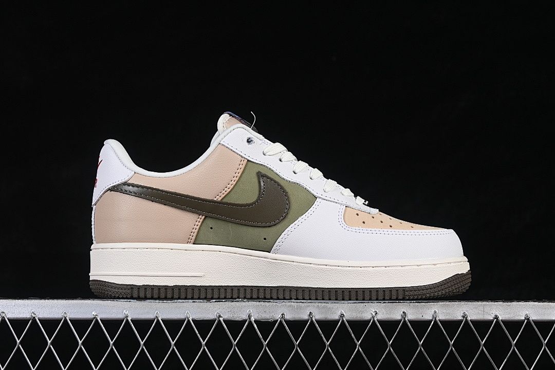 Nike [DF0188-135]-[AIR FORCE 1 07 LOW CASUAL SNEAKERS WHITE/BROWN/GREEN]-[WOMAN:36-39]-[MAN:40-45] - Image 16