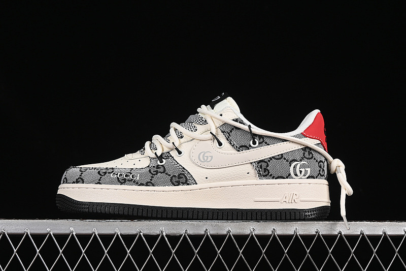 Nike Nike AIR FORCE 1 07 LOW WHITE/GREY/RED · YX5066-319, photo 1