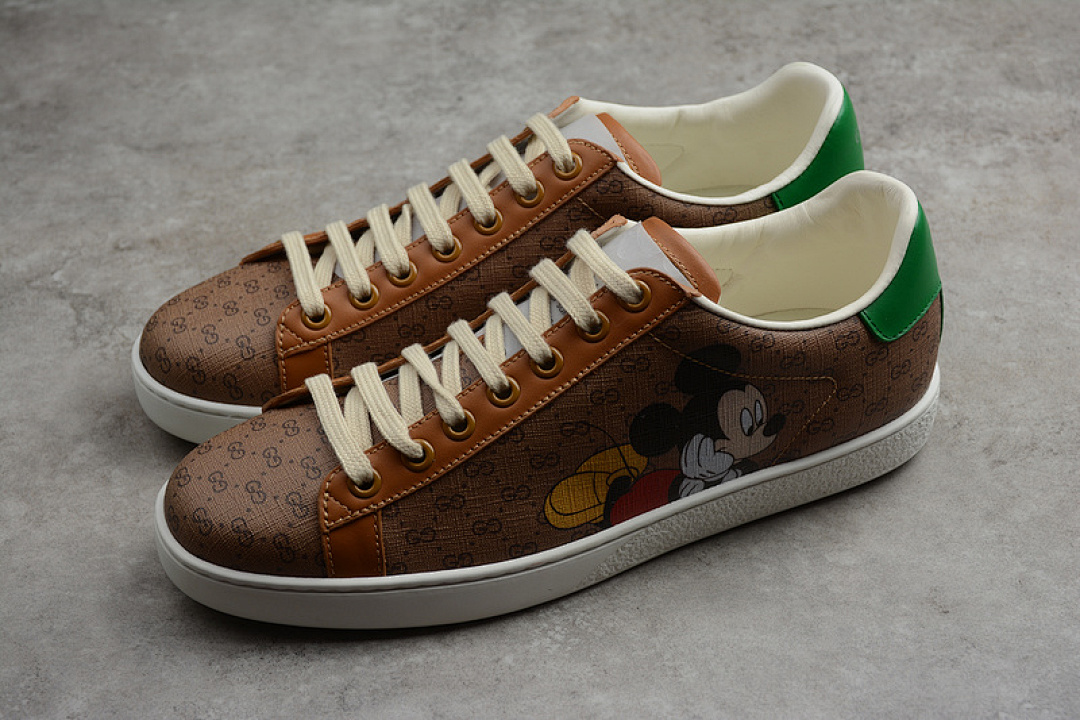 Gucci [GU*CCI ACE EMBROIDERED LOW-TOP SNEAKER KHAKI/GREEN/WHITE]-[WOMAN:35-39]-[MAN:40-44] - Image 9