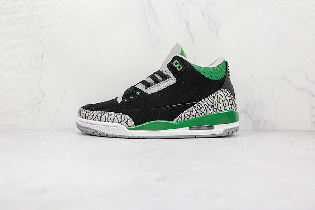 Jordan [CT8532-030]-[AIR JORDAN 3 BLACK/PINE GREEN-CEMENT GREY-WHITE]-[WOMAN:36-39]-[MAN:40-46], photo 1