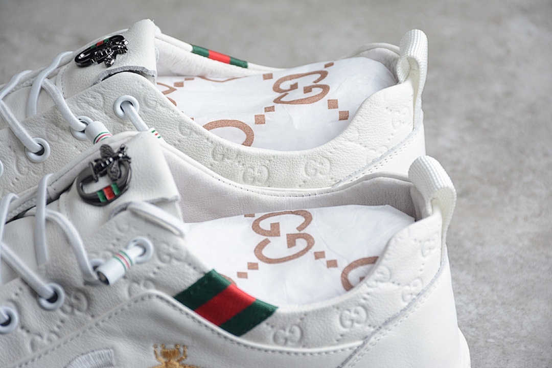 Gucci [GU*CCI SCREENER GG HIGH-TOP SNEAKERS WHITE/WHITE/GOLD]-[MAN:38-44] - Image 6
