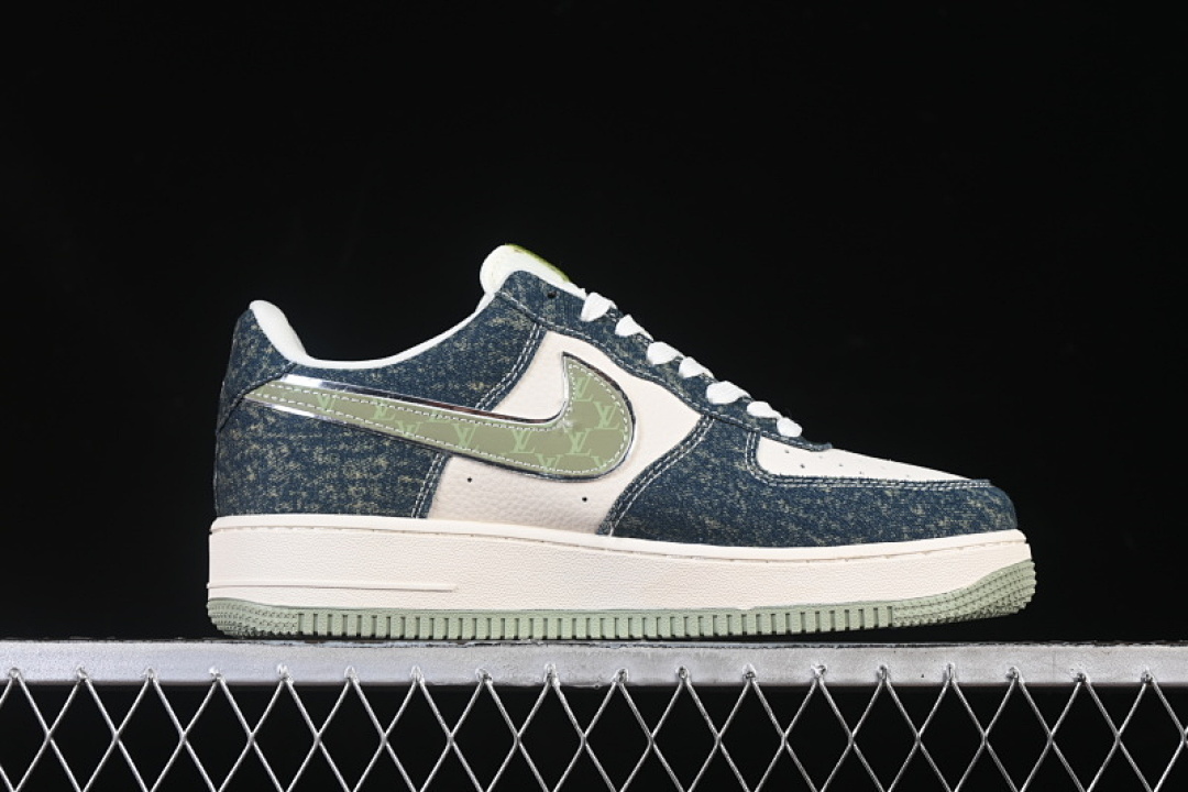 Nike [DX1888-098]-[AIR FORCE 1 07 LOW WHITE/BLUE/GREEN]-[WOMAN:36-39.5]-[MAN:40-45] - Image 16