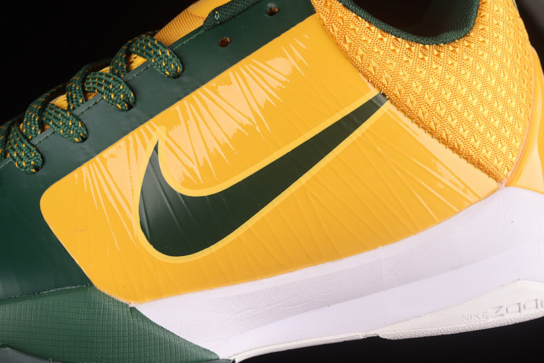 Nike [386429-700]-[ZOOM KOBE 5 RICE AWAY VARSITY MAIZE/DEEP FOREST-WHITE]-[MAN:39-46] - Image 8