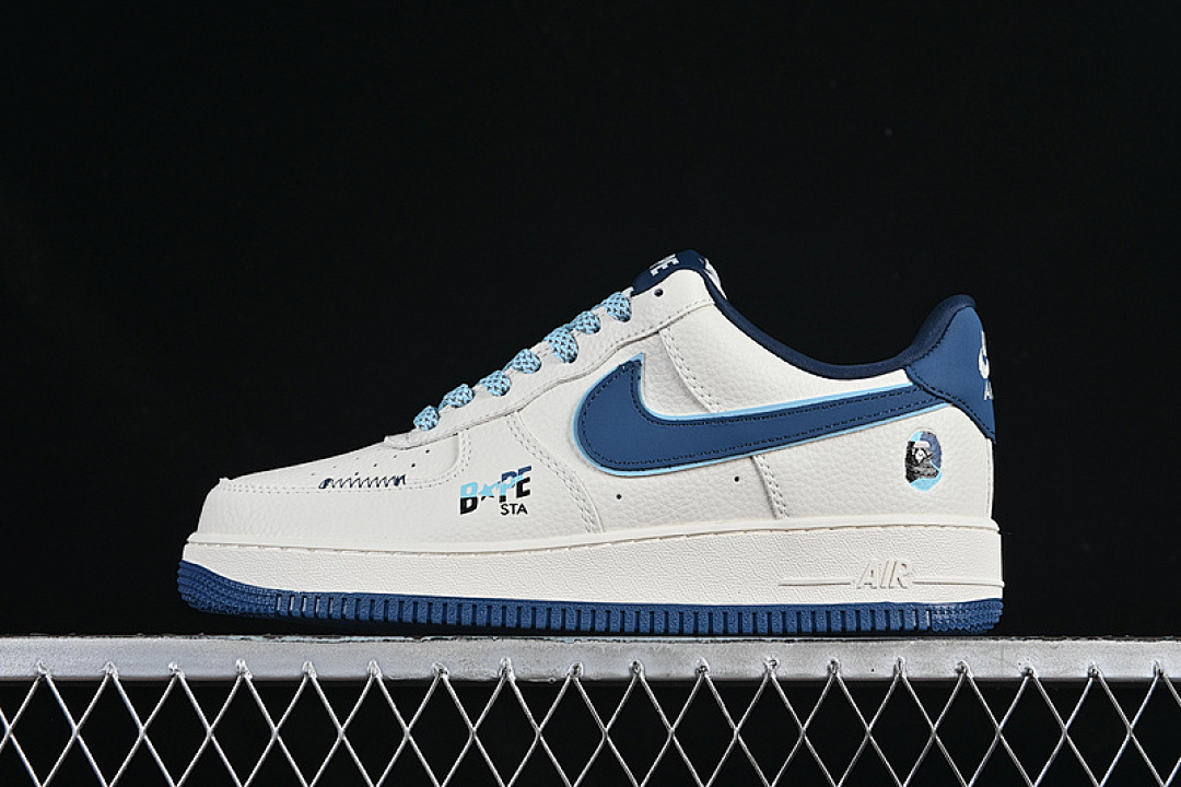 Nike [KB1688-002]-[AIR FORCE 1 07 LOW BAPE WHITE/BLUE]-[WOMAN:36-39]-[MAN:40-45] - Image 2