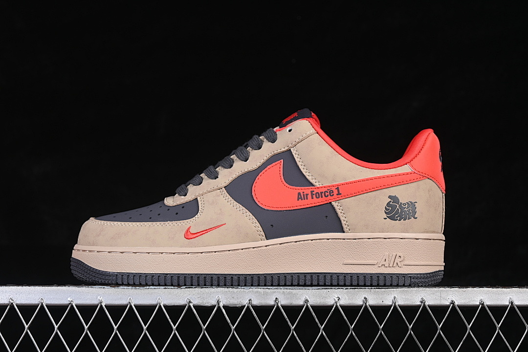 Nike [KD1688-002]-[AIR FORCE 1 07 LOW MOCHA BROWNISH/RED]-[WOMAN:36-39]-[MAN:40-45] - Image 2