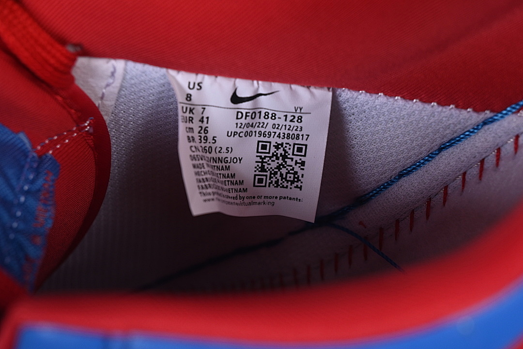 Nike [DF0188-128]-[AIR FORCE 1 07 LOW CASUAL SNEAKERS NAVY BLUE/RED]-[WOMAN:36-39]-[MAN:40-45] - Image 6