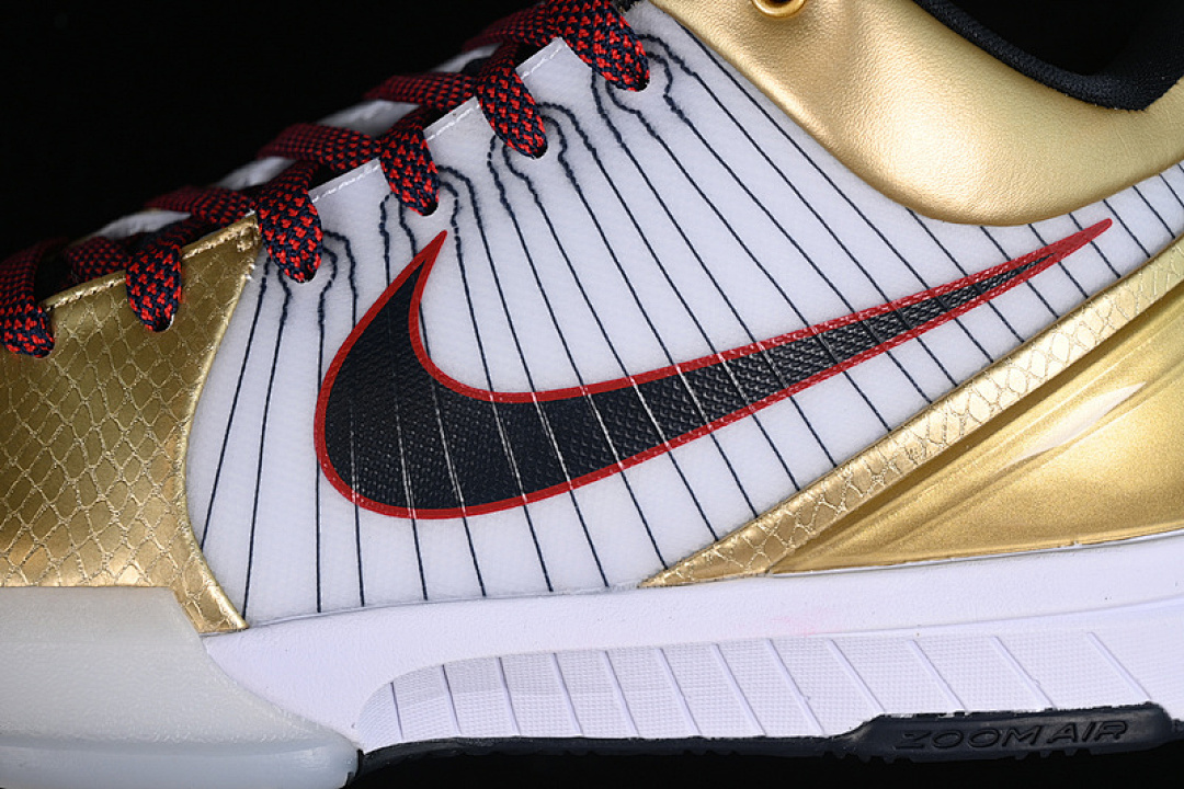 Nike [FQ3544-100]-[UNDEFEATED X ZOOM KOBE IV ZK4 WHITE/DARK OBSIDIAN/VARSITY RED/METALLIC (GOLD]) - Image 9
