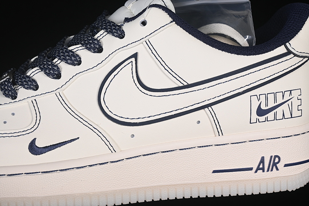 Nike [SM6668-131]-[AIR FORCE 1 07 LOW CASUAL SNEAKERS WHITE/BLACK/WHITE]-[WOMAN:36-39]-[MAN:40-45] - Image 8