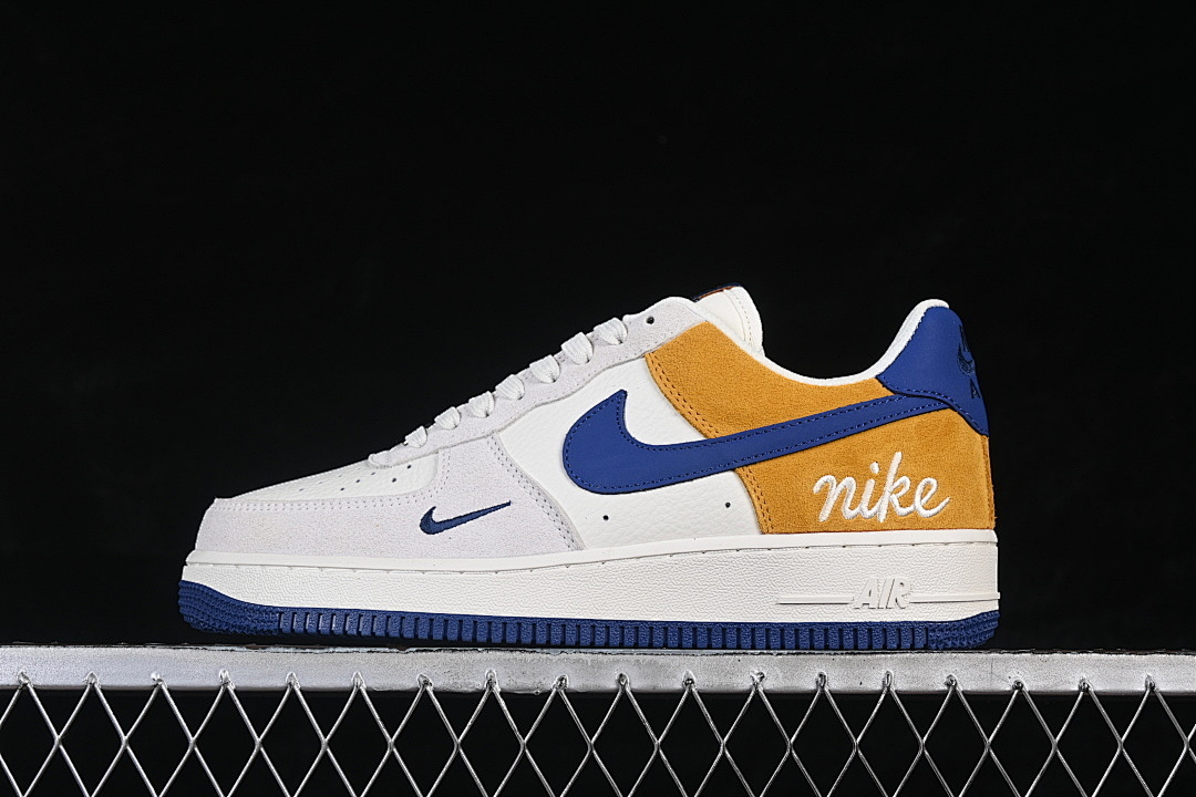 Nike [HF2794-100]-[AIR FORCE 1 07 LOW WHITE/GREY/BROWN/NAVY BLUE]-[WOMAN:36-39]-[MAN:40-45] - Image 2