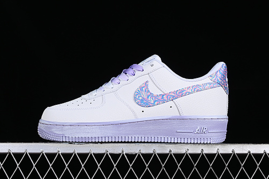 Nike Nike AIR FORCE 1 07 LOW WHITE/PURPLE · CZ0377-200, photo 1