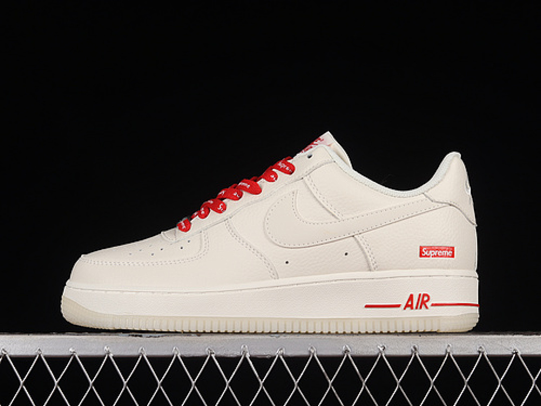 Nike [SU0220-001]-[AIR FORCE 1 LOW BEIGE/RED]-[WOMAN:36-39]-[MAN:40-45], photo 1