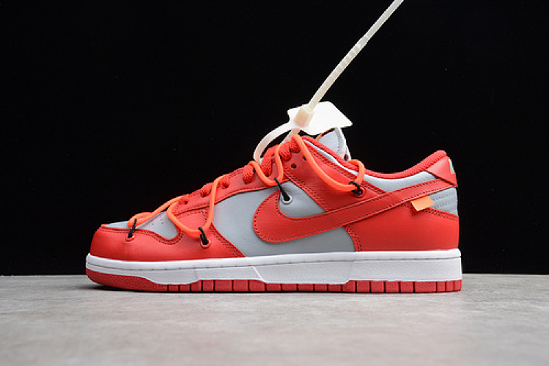 Off-White Nike OFF-WHITE X SB DUNK LOW UNIVERSITY RED/WOLF GREY · CT0856-600, photo 1