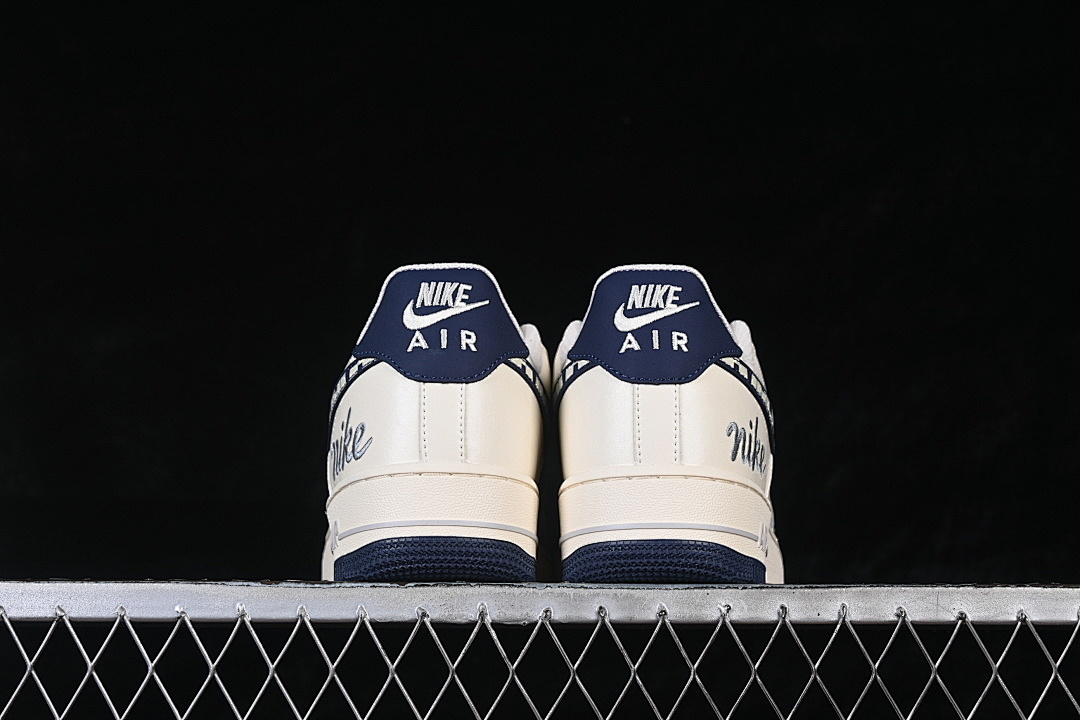 Nike [NH0601-580]-[AIR FORCE 1 07 LOW CASUAL SHOES NAVY BLUE/GREY/BEIGE]-[WOMAN:36-39]-[MAN:40-45] - Image 13