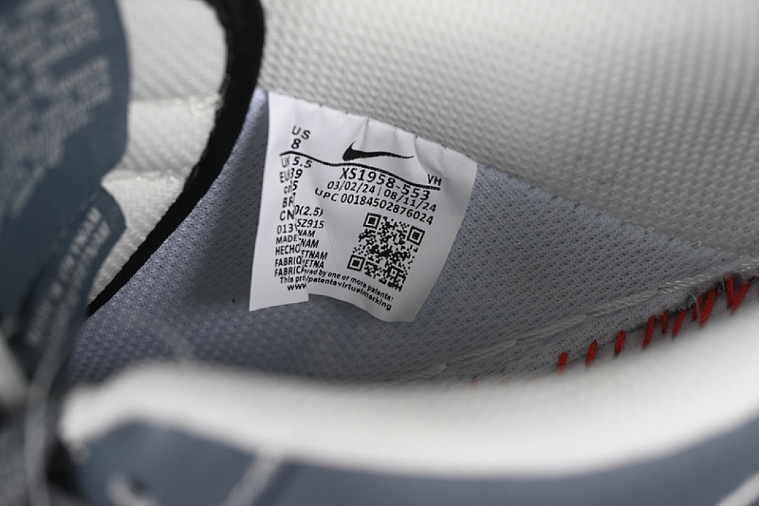 Nike [XS1958-553]-[AIR FORCE 1 07 LOW WHITE/GREY/BLACK]-[WOMAN:36-39]-[MAN:40-45] - Image 6