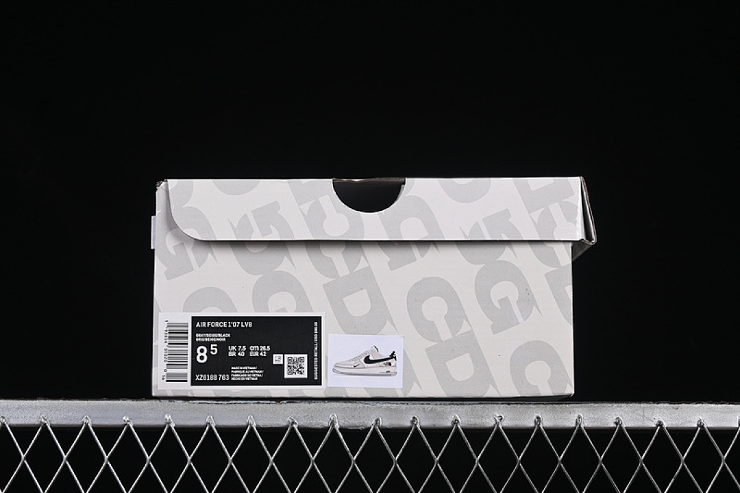 Nike [XZ6188-763]-[AIR FORCE 1 07 LOW WHITE/GREY/BLACK]-[WOMAN:36-39]-[MAN:40-45] - Image 12