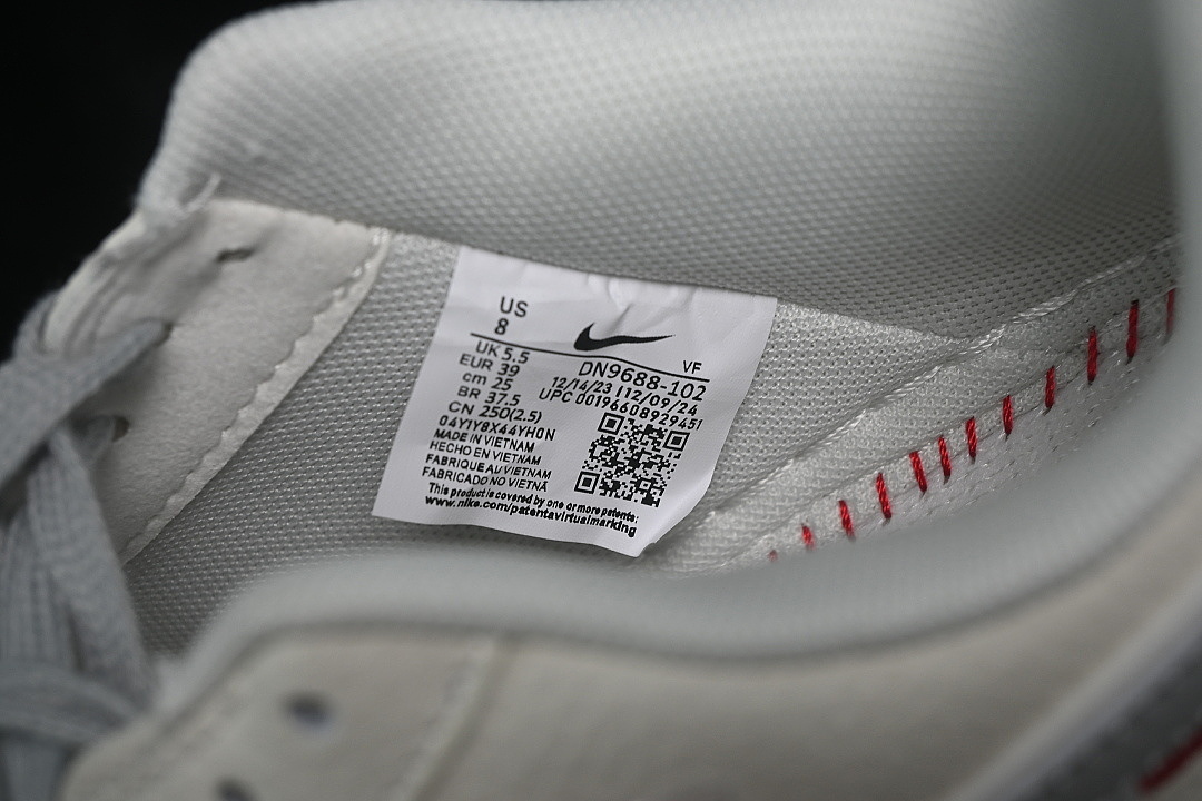Nike [DN9688-102]-[AIR FORCE 1 07 LOW CASUAL SNEAKERS WHITE/GREY/WHITE]-[WOMAN:36-39]-[MAN:40-45] - Image 5