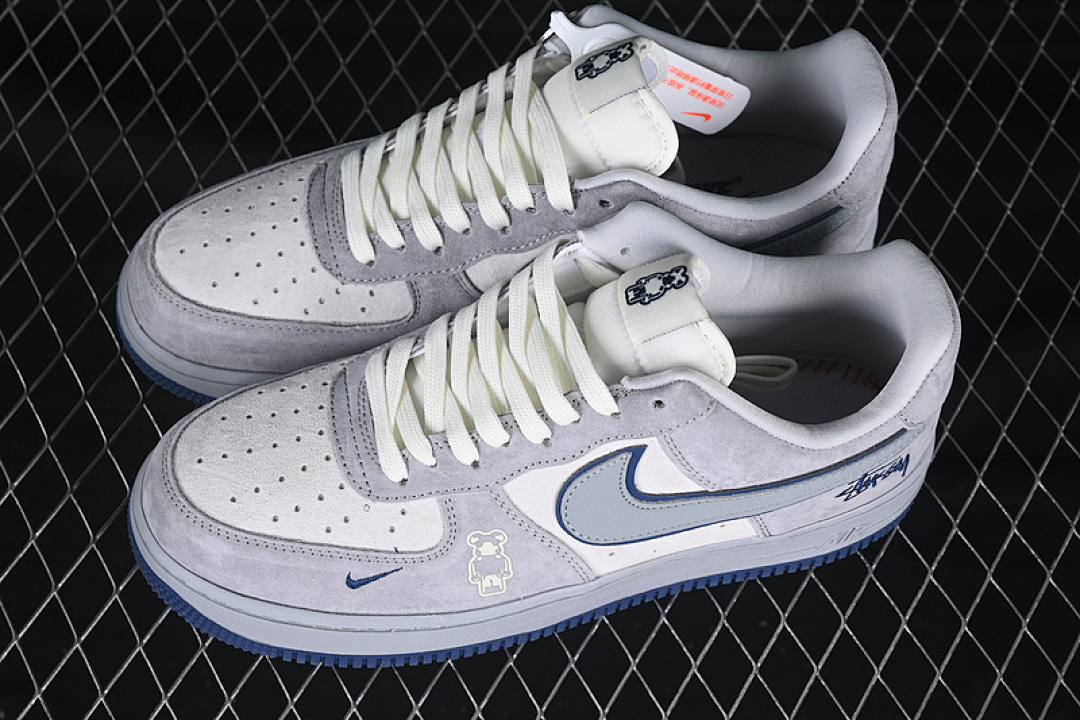 Nike [DF0188-017]-[AIR FORCE 1 07 LOW WHITE/GREY/BLUE]-[WOMAN:36-39]-[MAN:40-45] - Image 11