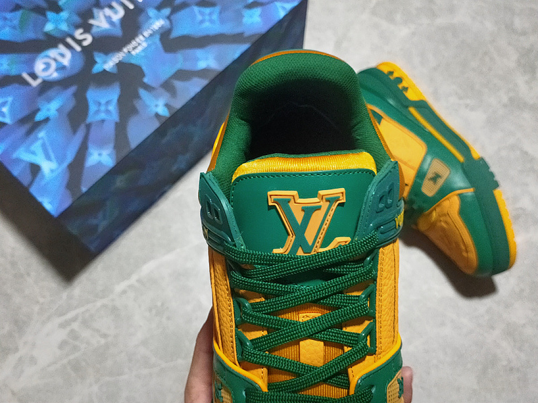 Louis Vuitton [L*V 2021 TRAINER SNEAKERS YELLOW/GREEN/YELLOW]-[MAN:38-45] - Image 7