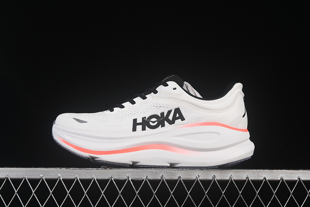 On Running [1162011 WBLC]-[HOKA ONE BONDI 9 WHITE/BLACK/ORANGE]-[WOMAN:36-39]-[MAN:40-45] - Image 2