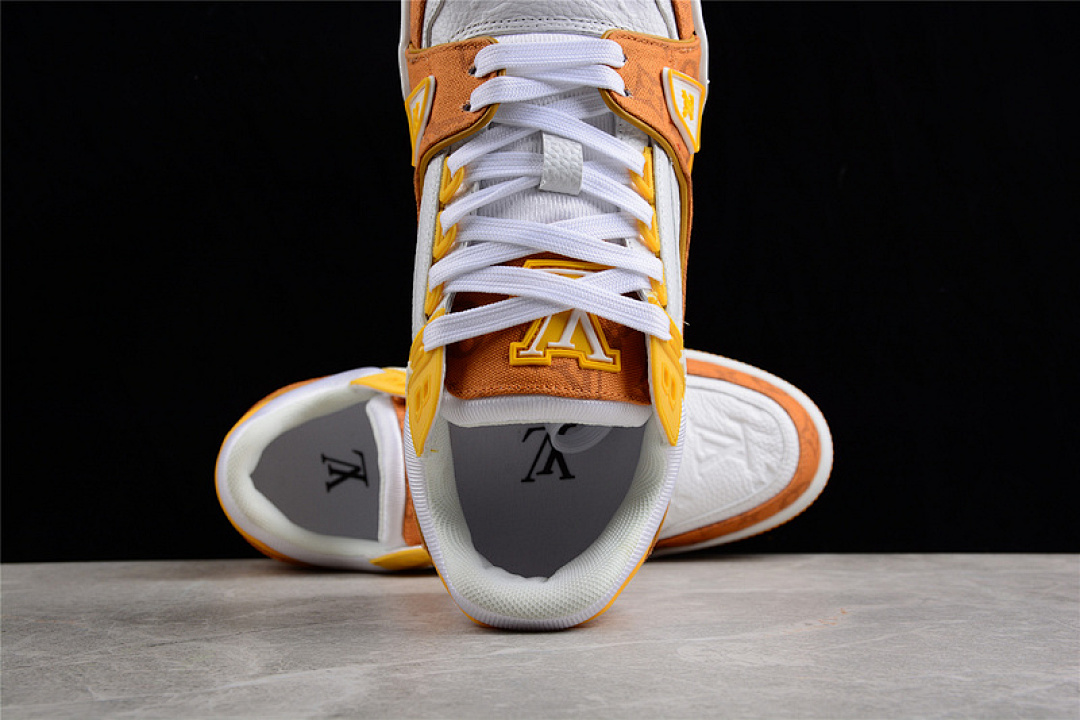 Louis Vuitton [L*V TRAINER SNEAKERS WHITE/YELLOW/ORANGE]-[MAN:38-45] - Image 11