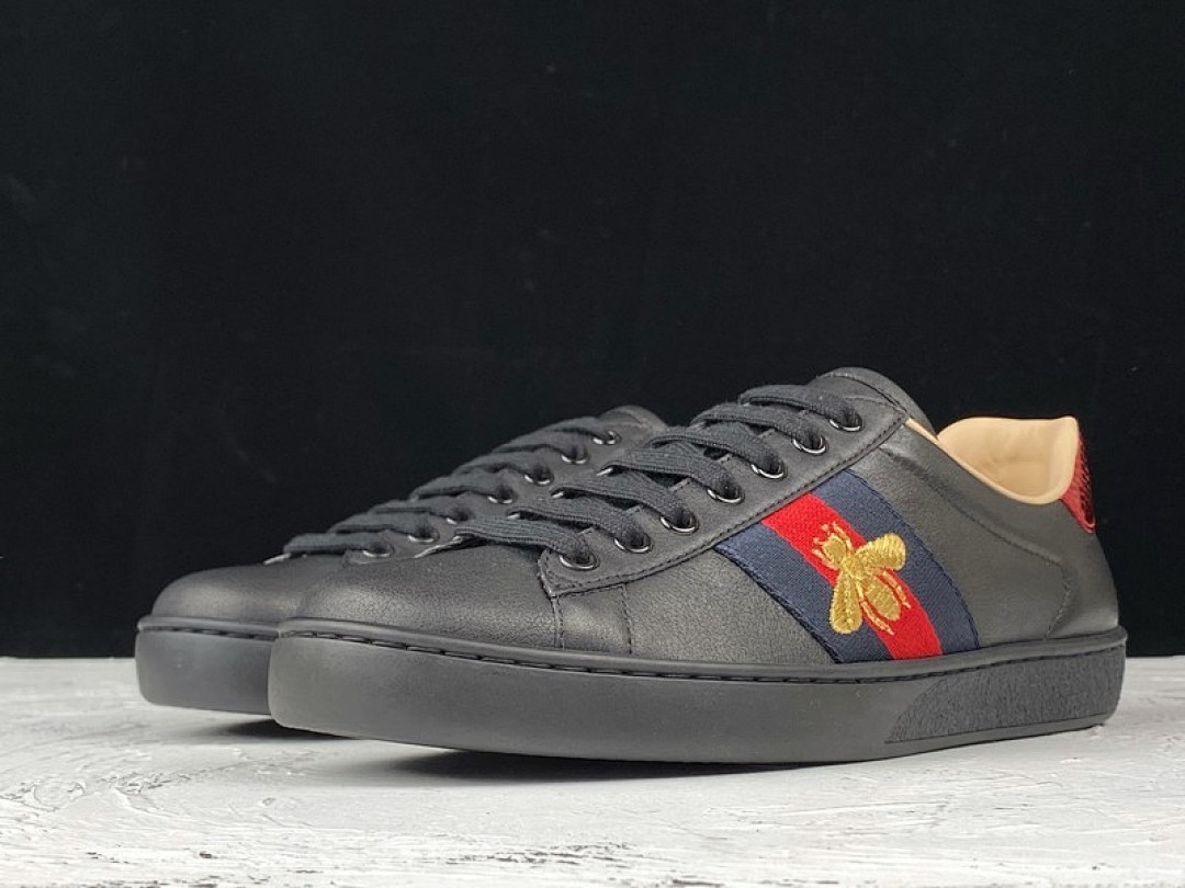 Gucci [GU*CCI ACE EMBROIDERED LOW-TOP SNEAKER BLACK/NAVY BLUE/RED-GOLD]-[UNISEX:34-48] - Image 21